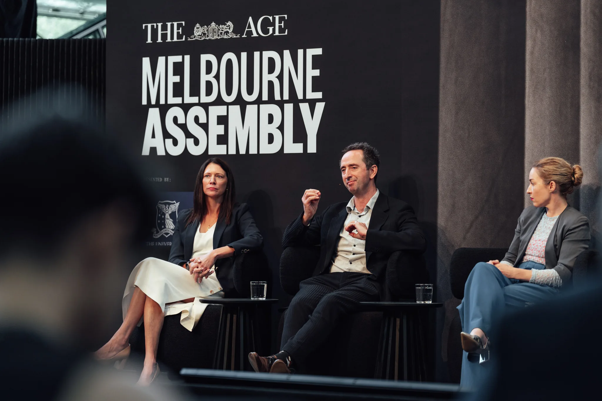 Jess Miller with fellow panellists at The Age’s Melbourne Assembly, photo by Max Roux